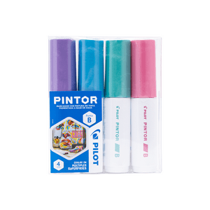 Pilot - Pintor Set Metalizado Punta Biselada 4 Un.