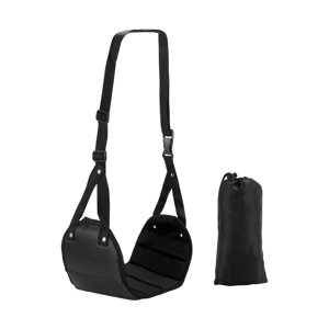 Magideal - Reposapiés De Avión Talón De Pie Hamaca Reposapiés De Viaje Accesorios De Reposapiés Cómodo Hamaca Reposapiernas Para Viajes Aéreos En Casa Ofic Negro