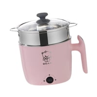 Magideal - Olla Eléctrica Para Ramen De 1,6 L, Multifuncional, Portátil, Mini Olla Para Cocinar Pasta Con Agua, Ideal Para Dormitorio Y Oficina. Rosa Con Vaporizador