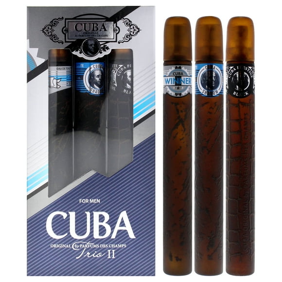 Set de Regalo Perfume Cuba Winner EDT 100ml, Shadow EDT 100ml, Prestige Black EDT 100ml