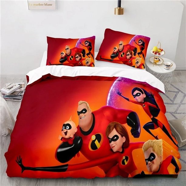 The Incredibles Bedding Quilt Cover Children Bedding for Bedroom Decor Soft and Comfortable Set Kids Gift New Design Bed Sheets