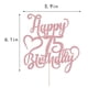 thumbnail image 2 of Adorno Para Tartas Con Purpurina En Oro Rosa Feliz 75 Cumpleaños, 2 of 8