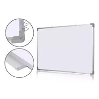 Genérico - Pizarra Acrílica Blanca Doble Cara Con Marco De Aluminio 70 X 100 Cm