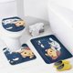 thumbnail image 4 of Badtz Maru-theme 4-Piece Shower Curtain Set with Rugs, Waterproof Bathroom Decor Set Includes Bath Mat, U-Shaped Rug, Toilet Lid Cover and Curtain with Hooks, 4 of 6