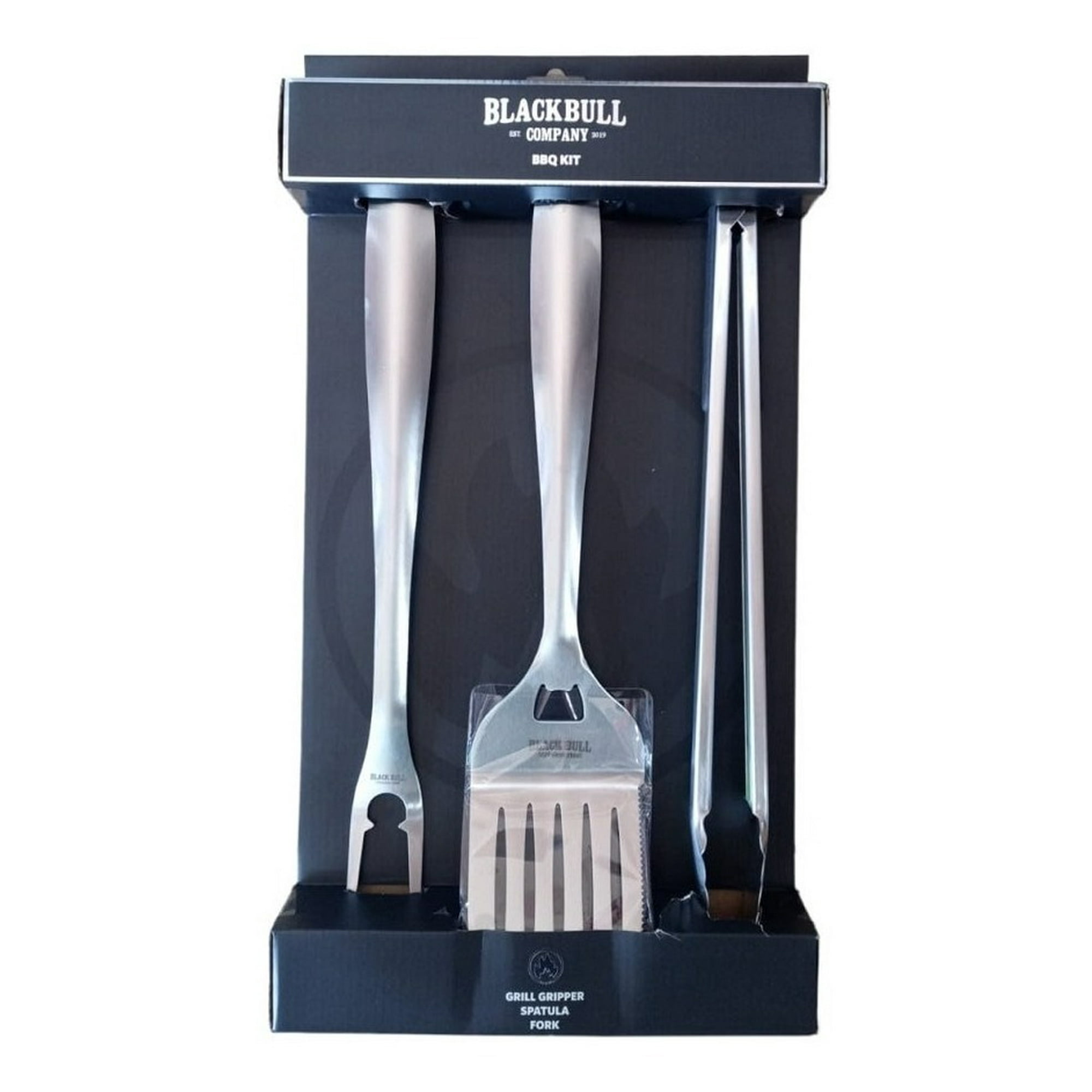Genérico - Set Parrillero 3 Piezas Blackbull Bbq Asado Parrilla