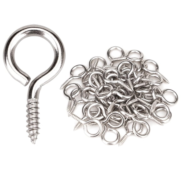 Tornillos con ojo Aovchei 50 uds 304 acero inoxidable 2,5 cm