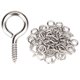 thumbnail image 1 of Tornillos con ojo Aovchei 50 uds 304 acero inoxidable 2,5 cm, 1 of 8