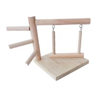 Magideal - Loros De Madera Perchas Para Pájaros Columpio Para Pájaros Escalada Escalera Jaula Accesorios Hecho A Mano Portátil Suministros Para Pájaros Pequeños