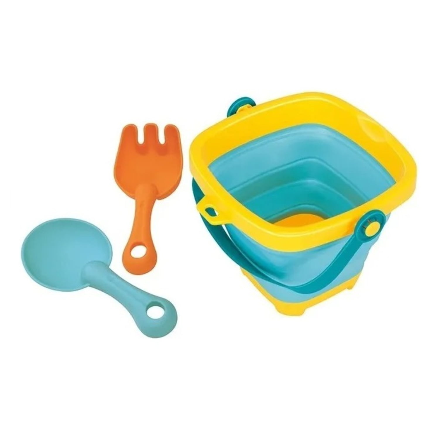 Genérico - Cubo Pelgable+juguetes De Baño Bebe