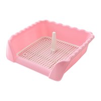 Ioensy - Bandeja De Inodoro De Entrenamiento Para Gatos Y Mascotas, Inodoro De Celosía Desmontable Para Perros, Para Interior, Rosa, Mediano