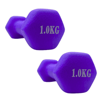 Linea Sport - Par Mancuernas Hexagonales Neopreno 1Kg Total 2 Kg