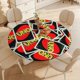 thumbnail image 4 of Uno theme Fitted Round Tablecloths Elastic Edged Table Covers Waterproof Table Cloth For Kitchen Holiday Party Tables Decor 120cm, 4 of 6