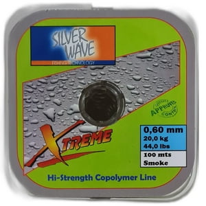 Silver Wave - Nylon De Pesca Transp Humo 0,60Mm Resisten 20Kg Bobina100Mts