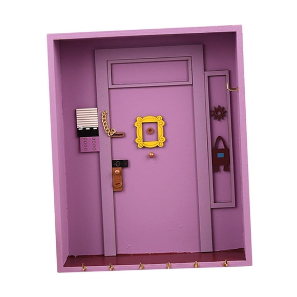 Llavero montado en la pared con almacenamiento, ganchos para llaves para decoración de pared, organizador de pared estético para entrada, colgador de 203x5x255cm