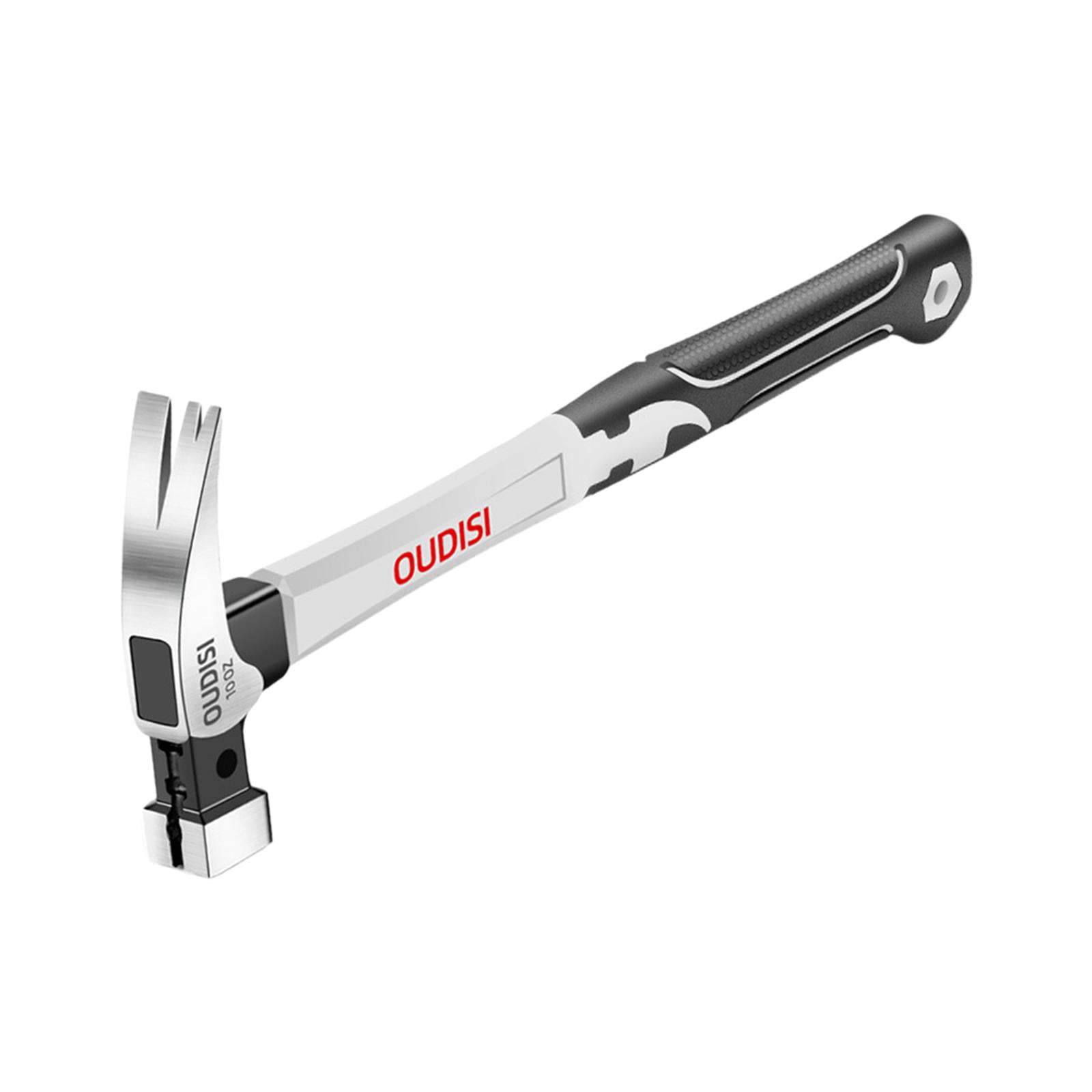 Magideal - Martillo De Garra Pequeño Con Mango, Portátil, Martillo Para Acampar, Acero Inoxidable Para Acampar, Estacas Para Tienda De Campaña, Mujeres Y Hombres Cabeza Cuadrada