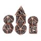 thumbnail image 4 of 7 Unids Dragon Dungyon Hollow-Tallado Tallado Metal Polyedral Dados Tabletop Juego Antiguo Cobre Rojo, 4 of 5