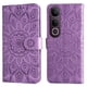 thumbnail image 2 of Funda tipo cartera FOXDOCK para Vivo V50 Lite , diseño girasol en relieve, cuero PU, cierre magnético, soporte y tarjetero, 2 of 5