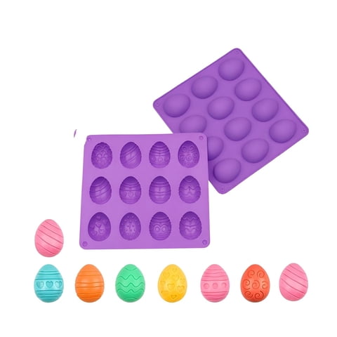 Pasteleriuscl - Moldes De Chocolate Huevos De Pascua 12Cav Molde En Forma De Huevo Para Hacer Chocolate Dulces