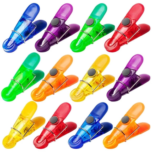 Frigorífico Chip Bag Clips Ninth Five con barra de sellado, paquete de 12 unidades