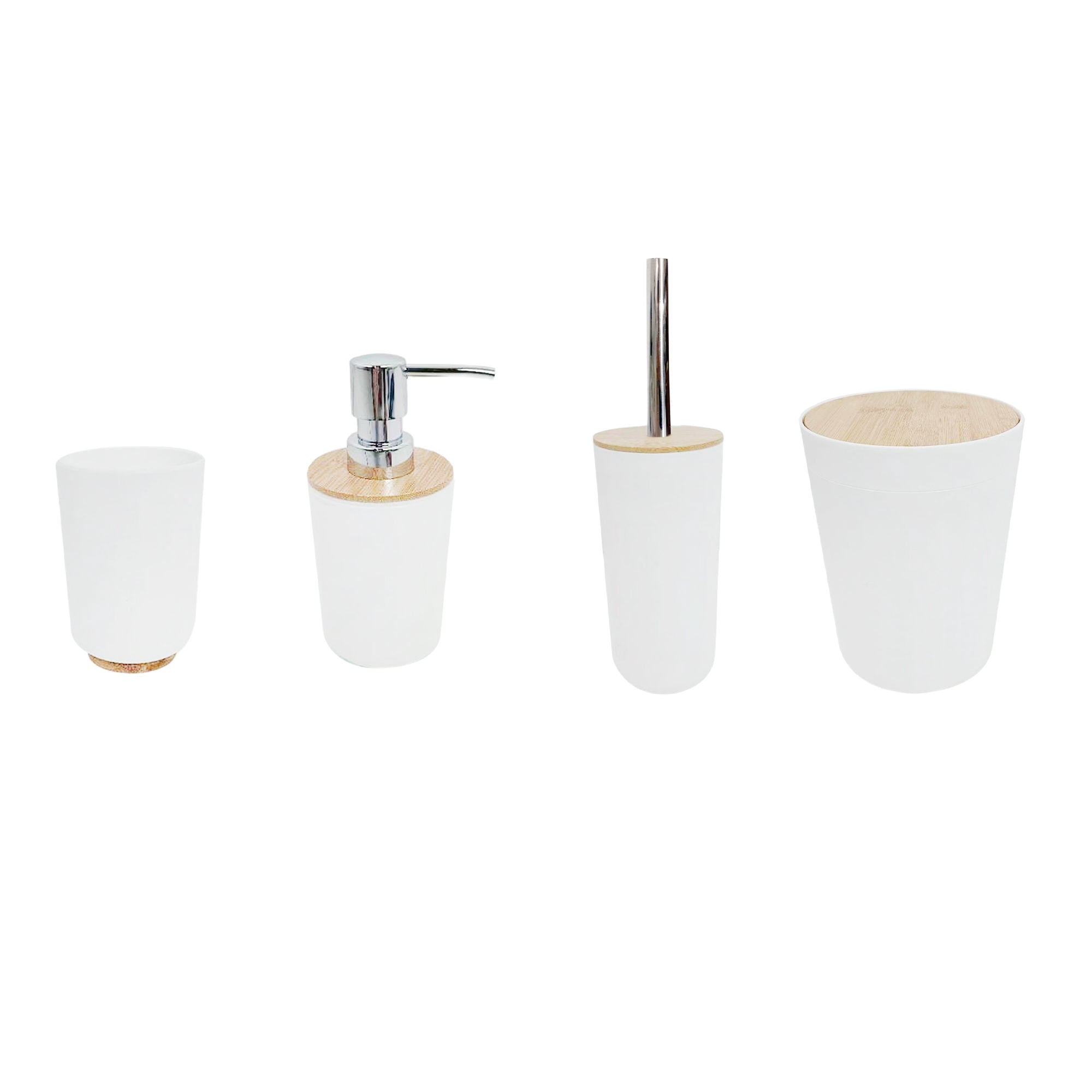 Set Baño Pp,bambu , 4 Pieza Haus
