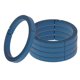 thumbnail image 1 of 5 Uds Llavero Redondo De Titanio Mosquetones Resorte Gancho Clip Azul 32mm, 1 of 5