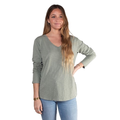 Polera Mujer Escote V Manga Larga Maqui Lenga® Sustentable