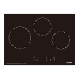 Groner - Encimera Vitrocerámica Touch Black 3Q