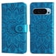 thumbnail image 1 of Funda tipo cartera FOXDOCK para Google Pixel 9 Pro , diseño girasol en relieve, cuero PU, cierre magnético, soporte y tarjetero, 1 of 5