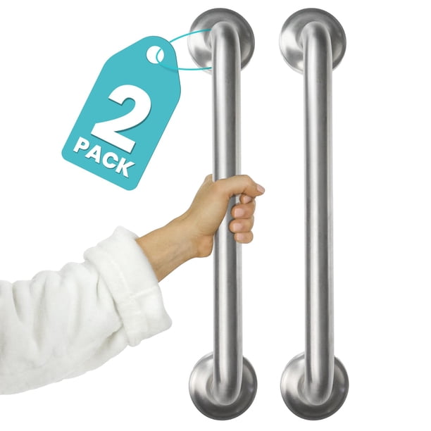 Barra de apoyo metálica Handrail Vive de 41 cm, paquete de 2 unidades, 200 kg de capacidad