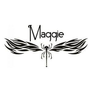 Rienda Libre Graphics - Decomural Personalised Name Dragonfly Insect Ws-44301
