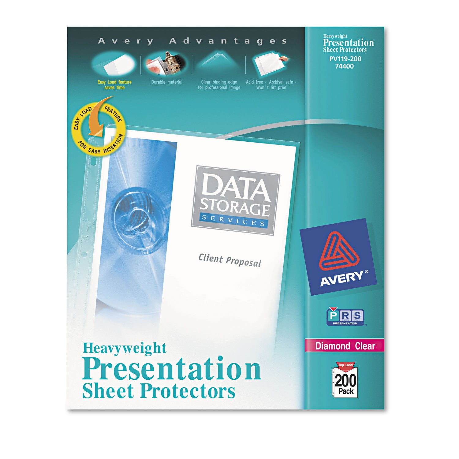 Protectores De Láminas Avery Heavyweight Diamond Clear De 200 Quilates