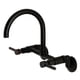 thumbnail image 1 of Grifo de cocina Kingston Brass Concord de montaje en pared, negro mate, 1 of 9