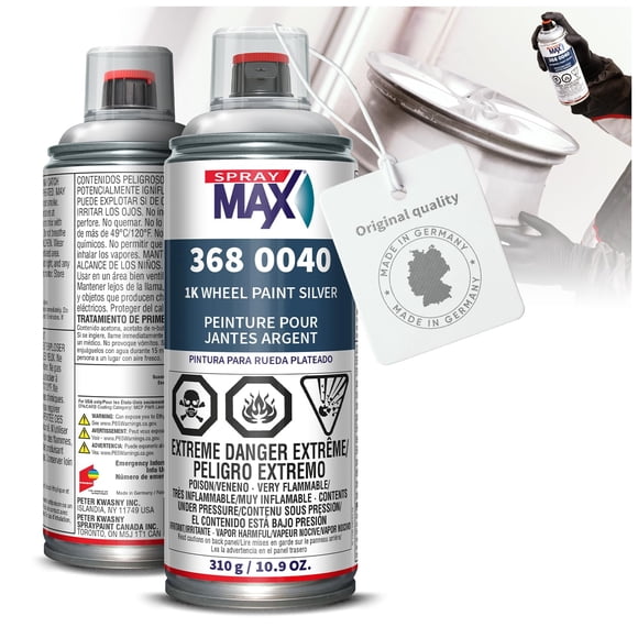 Pintura para llantas SprayMax 1K Silver Argent para llantas, 320 ml
