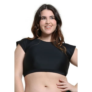 Samia - Bikini Estilo Crop Top Negro L
