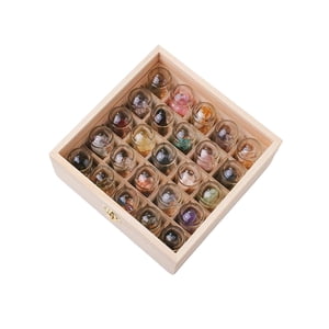 Bothyi - Colección Novedosa De Rocas Y Minerales Para Adultos Y Niños, Regalo De Cumpleaños, 25 Unidades, Transparente