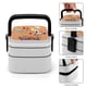 thumbnail image 5 of Pizza Tower Fiambrera de Doble Capa, Contenedor de Almuerzo Portátil Apilable, Almacenamiento de Alimentos Hermético a Prueba de Fugas, 1000ml, 5 of 6