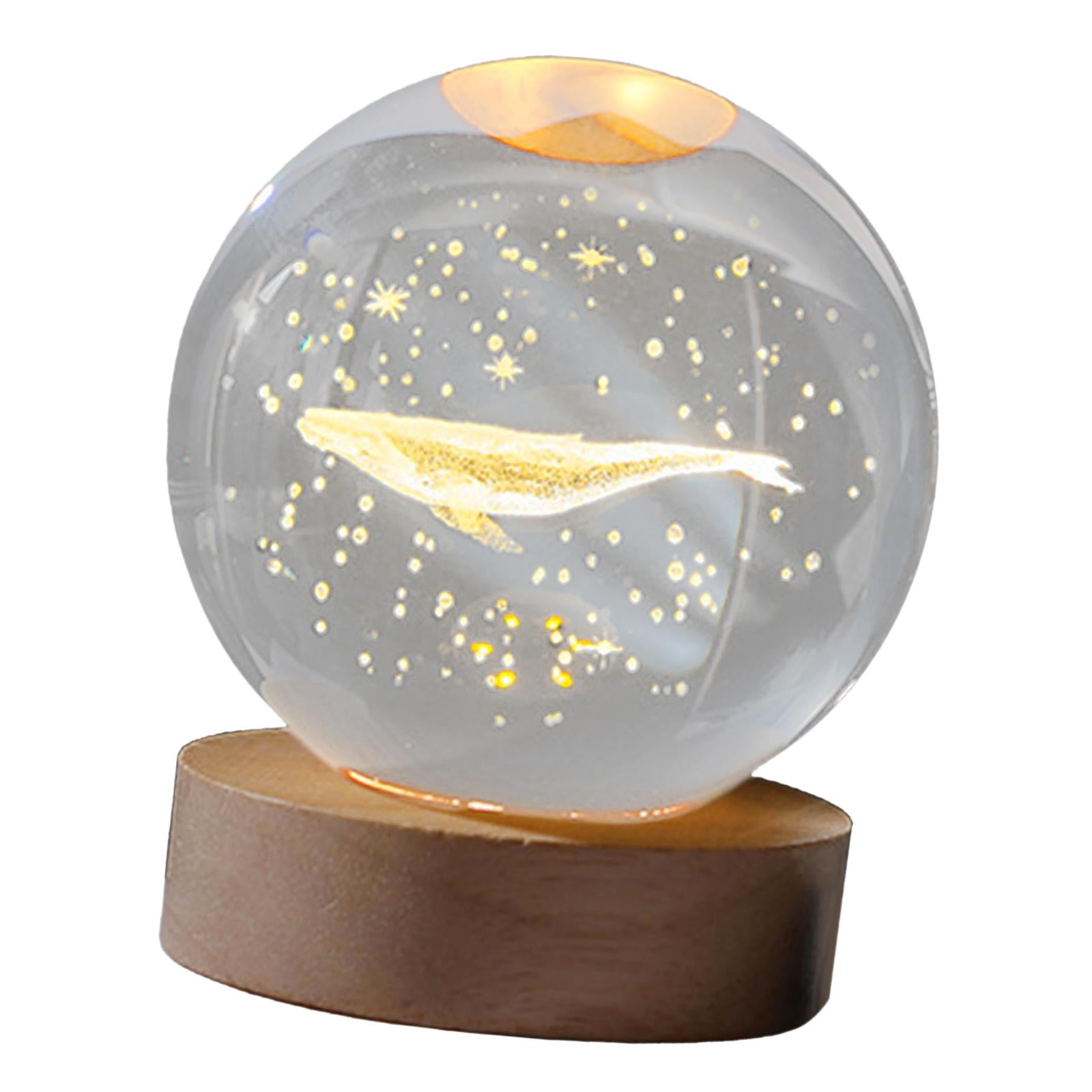 Magideal - Luz De Noche De Bola Moderna Con Adornos De Base De Resina, Lámpara De Noche Decorativa Para Sala De Estar, Dormitorio, Decoración De Escritorio De Ninguna