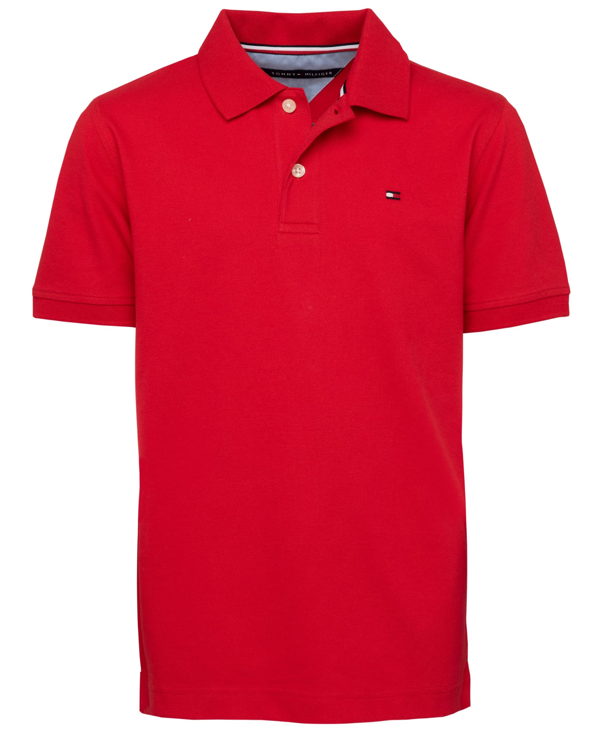 Polo Tommy Hilfiger Para Niños De Manga Corta, Color Rojo Hiedra, 8-10 Años