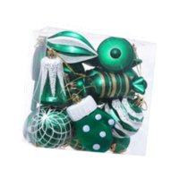 Bothyi - 16 Piezas De Adornos Colgantes Navideños Para Interiores Para Dormitorio De Granja, Vacaciones, Color Verde Oscuro