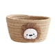thumbnail image 3 of Cesta De Almacenamiento De Hilo De Algodón Tejido A Mano, Contenedor De Mesa, Organizador De Juguetes, Decoración, León Marrón, 3 of 5