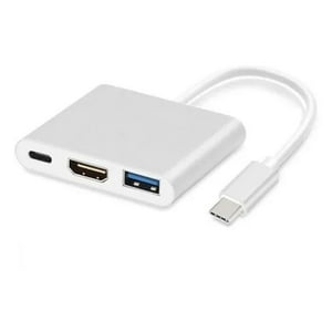 Genérico - Adaptador Hub 3 En 1 Usb-C Hdmi Para Macbook / Ipad / Notebook