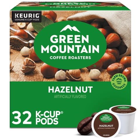 Green Mountain Coffee Roasters - Cápsulas De Café Keurig K-Cup Green Mountain Hazelnut, 32 Unidades
