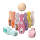 thumbnail image 1 of Juego de Bowling de Madera con Números – Juguete Educativo Montessori para Niños, 1 of 9