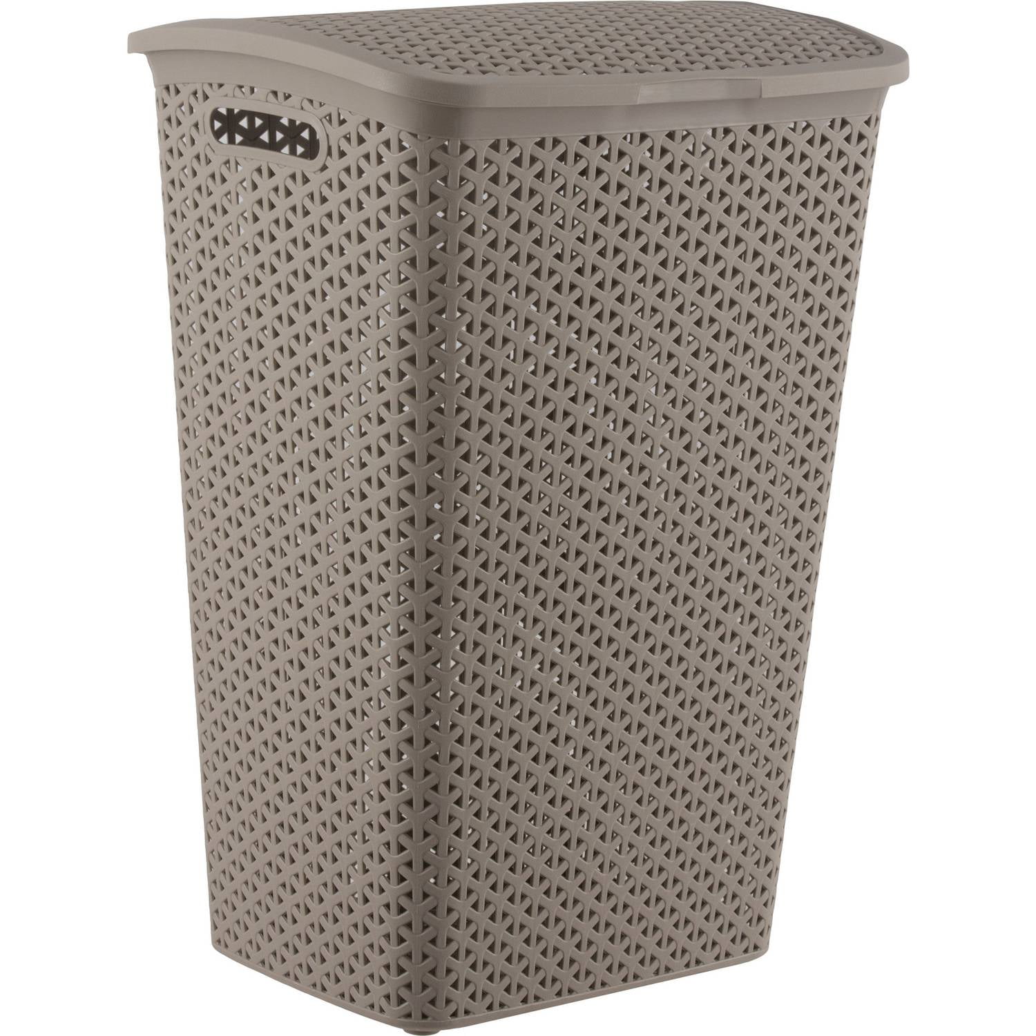 Reyplast - Cesto Canasto Para Ropa Bali 55 Litros Con Tapa Taupe