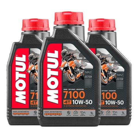 Aceite Para Motor Motul Sintético 10W-50 Para Moto/Cuatriciclo 1 Pack De 3 Unidades X 3L / 3L