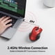 thumbnail image 3 of Mouse Inalámbrico Acer 2.4GHz USB 1600 DPI 6 Botones Rojo, 3 of 9