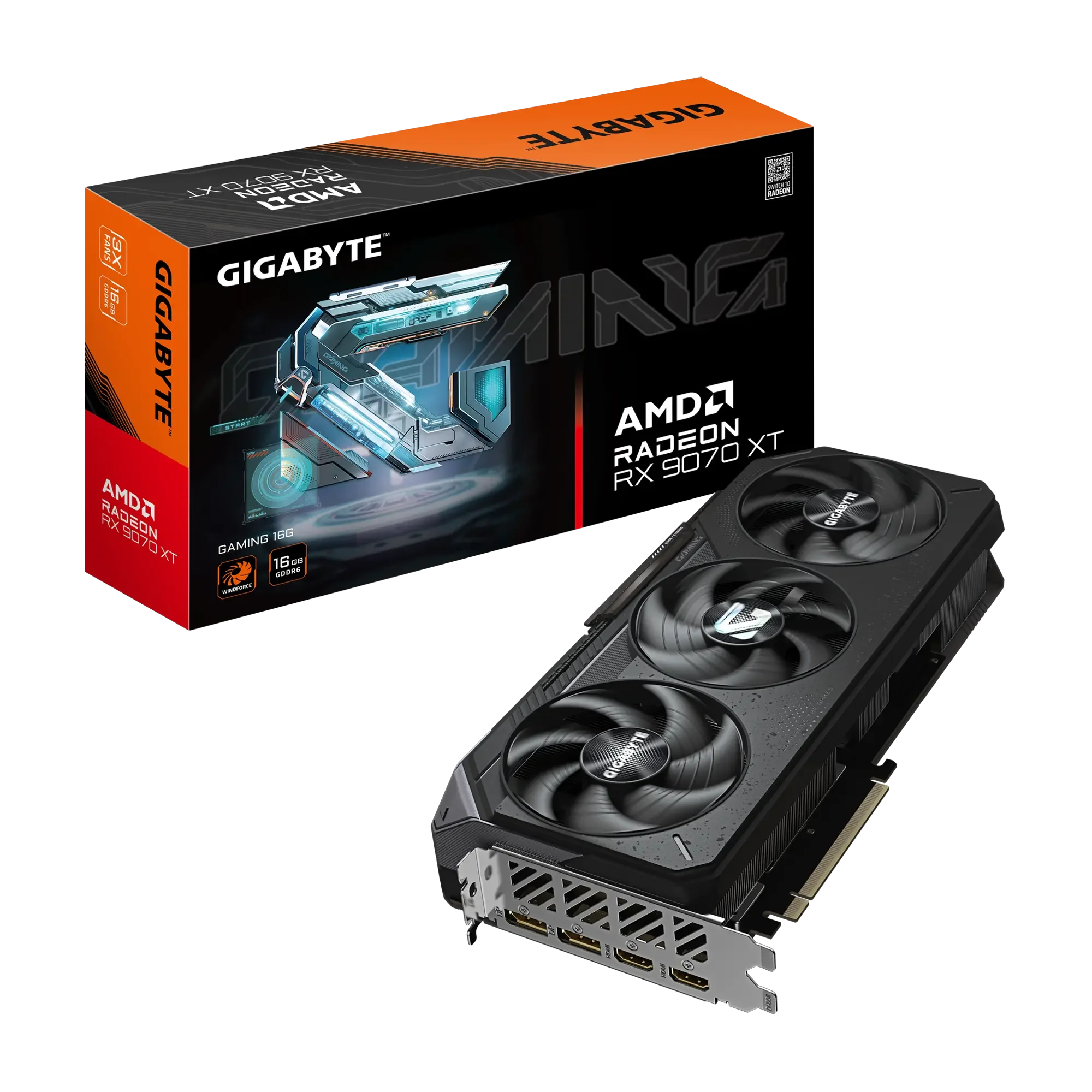 Eyl Store - Tarjeta De Video Gigabyte Radeon Rx 9070 Xt Gaming Oc 16gb – 3060 Mhz, Gddr6, Pcie 5.0