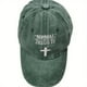 thumbnail image 5 of Vintage Baseball Cap - Cross Print Sunscreen Sports Hat - Washed Distressed Dad Hat, 5 of 5