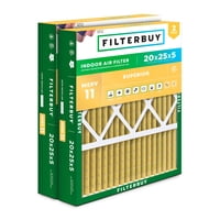 Filtro De Aire Filterbuy 20X25X5 Merv 11 Plisado Paquete De 2