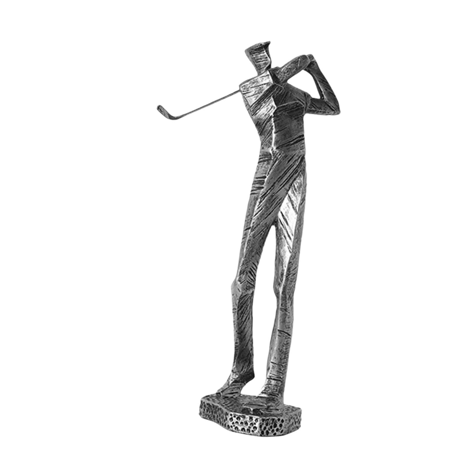 Bothyi - Estatuilla De Resina Escultura De Golfista Ornamento Escritorio Amante Del Golf Regalo Estatua De Golf Estilo C